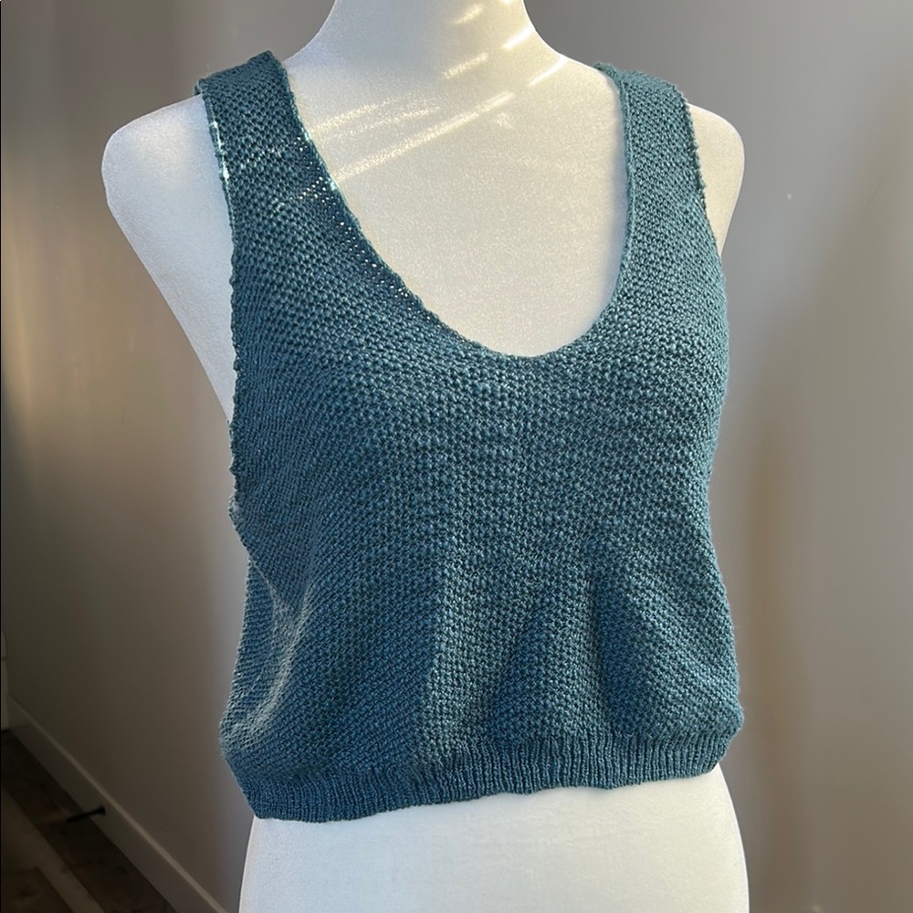 The Normal Brand Teal Knit Tank Top